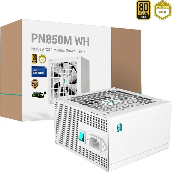 PSU DEEPCOOL PN850M WH 80+ GOLD FULL MODULAR PCIE-5 WHITE
